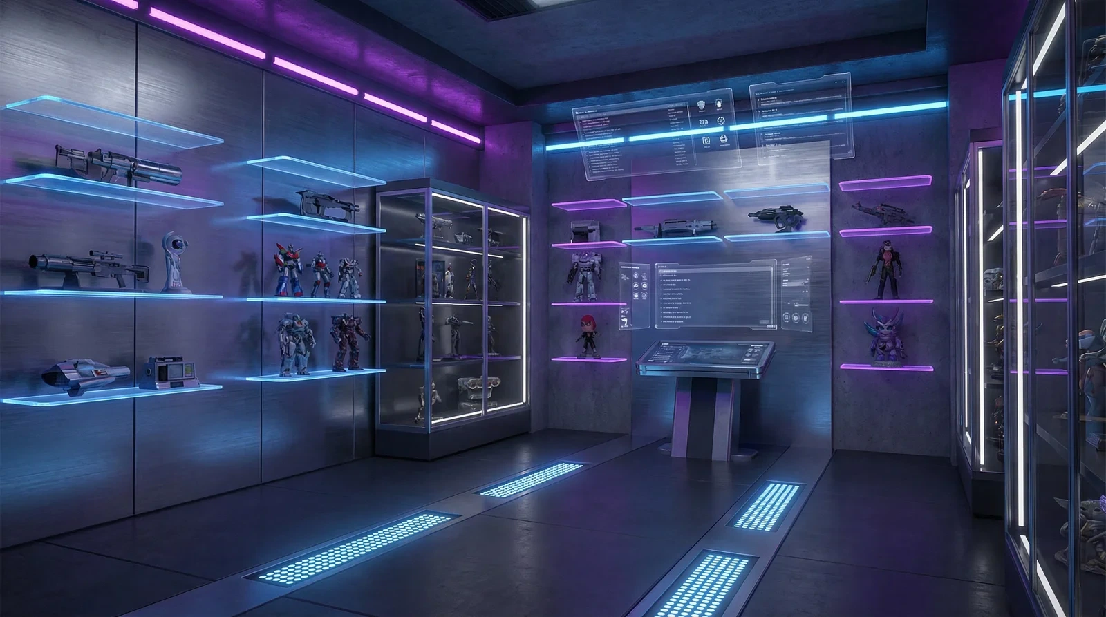 九条南无虚拟收藏室3D展示空间效果图